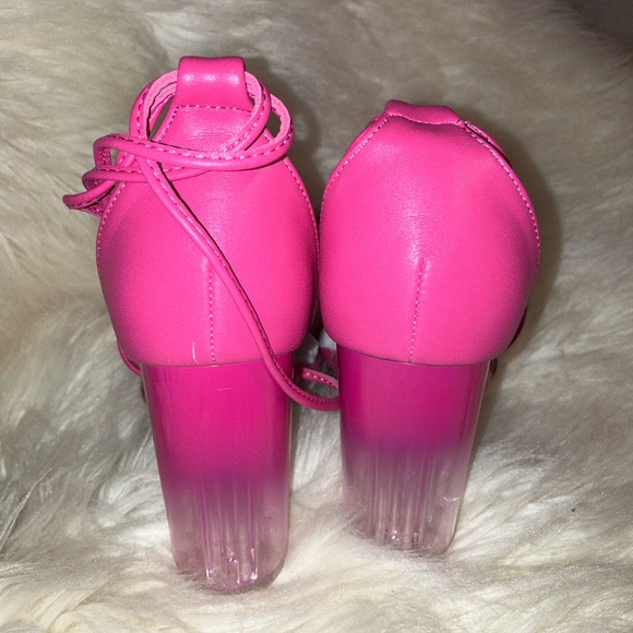 Lace Up Transparent Heel Sandal - Picture 5 of 11